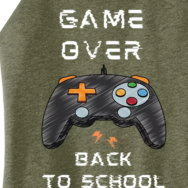 Game OverFunny Video Game Back To School Tee For Gamers Gift Women’s Perfect Tri Rocker Tank