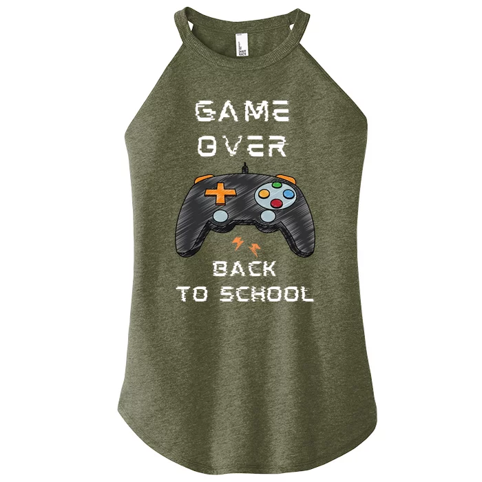 Game OverFunny Video Game Back To School Tee For Gamers Gift Women’s Perfect Tri Rocker Tank