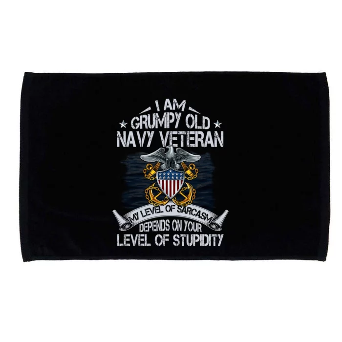 Grumpy Old Veteran Tee Pride Na Vy Sarcasm | Retired Gift Microfiber Hand Towel