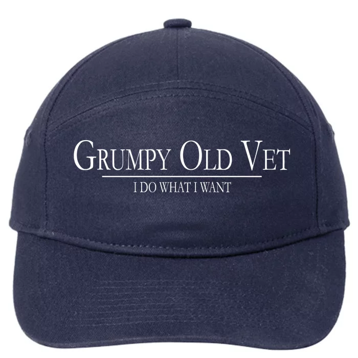 Grumpy Old Vet I Do What I Want 7-Panel Snapback Hat