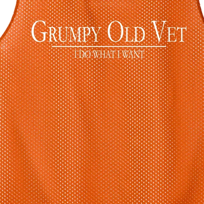 Grumpy Old Vet I Do What I Want Mesh Reversible Basketball Jersey Tank