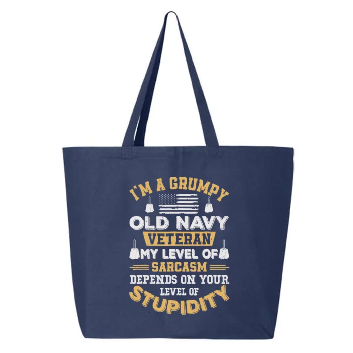 Grumpy Old Veteran Patriotic Funny Military Veteran Usa 25L Jumbo Tote