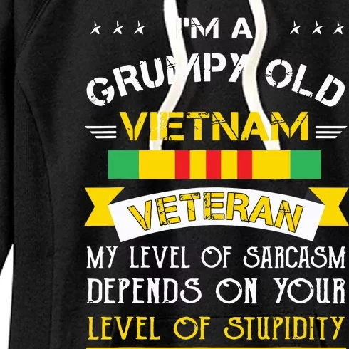 Grumpy Old Vietnam Veteran Women's Fleece Hoodie