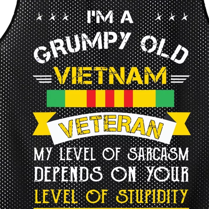 Grumpy Old Vietnam Veteran Mesh Reversible Basketball Jersey Tank