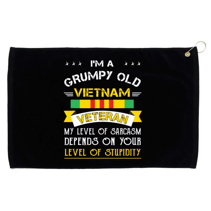 Grumpy Old Vietnam Veteran Grommeted Golf Towel