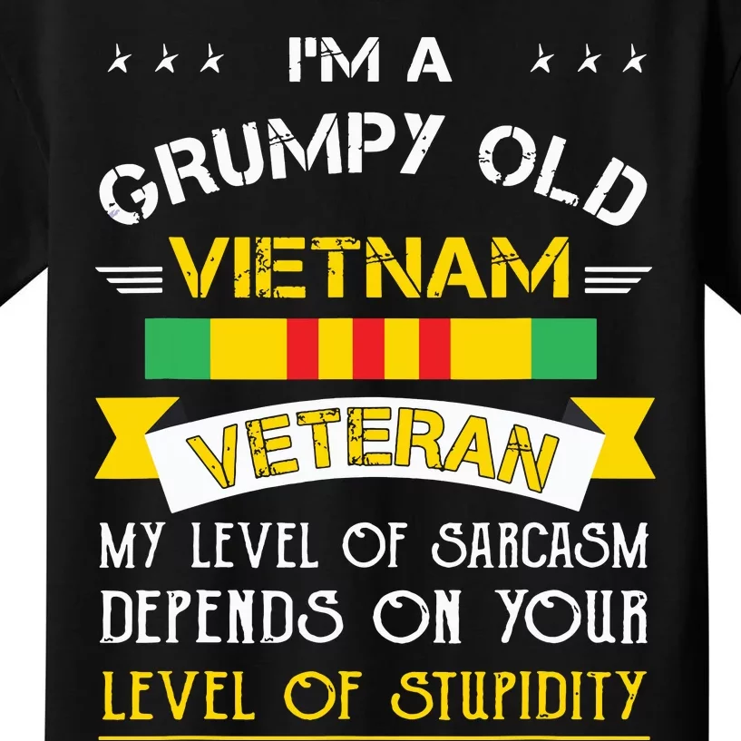 Grumpy Old Vietnam Veteran Kids T-Shirt