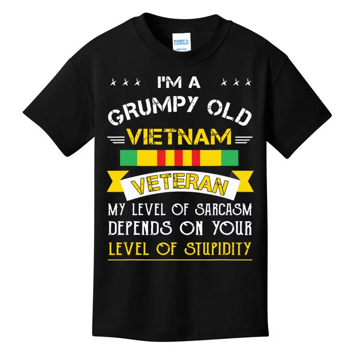 Grumpy Old Vietnam Veteran Kids T-Shirt