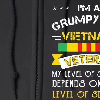 Grumpy Old Vietnam Veteran Full Zip Hoodie