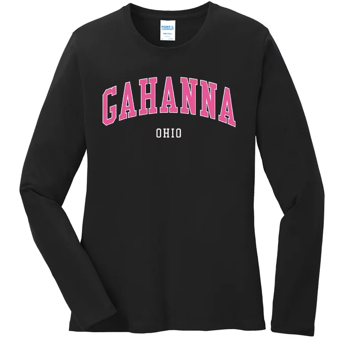 Gahanna Ohio Vintage Ladies Long Sleeve Shirt