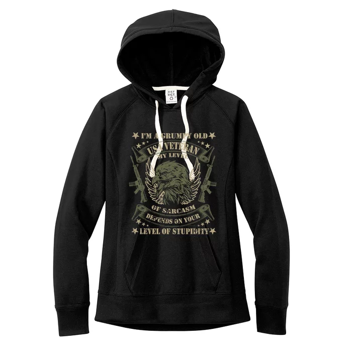 Grumpy Old Veteran Gift Women's Fleece Hoodie