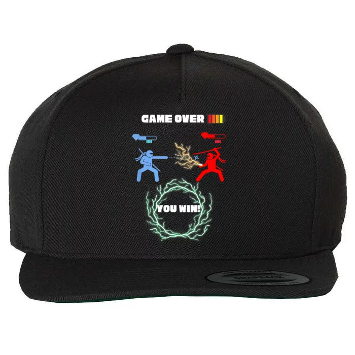 Game Over Video Game Battle Wool Snapback Cap