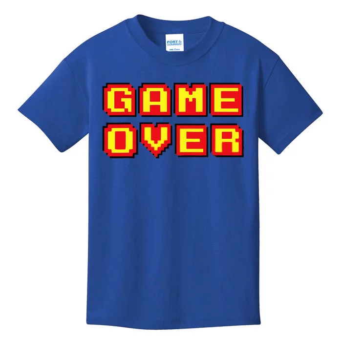 Game Over Vintage Retro Video Games Gaming Gift Arcade Kids T-Shirt