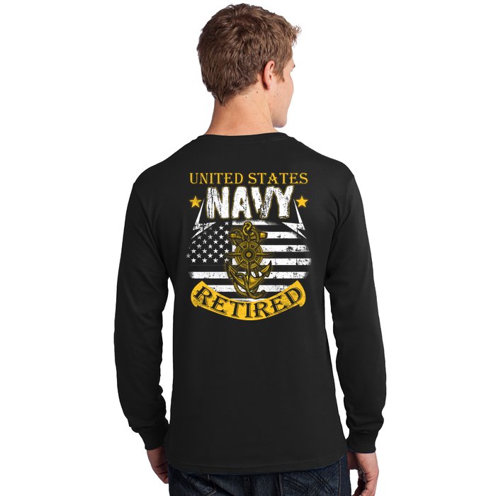 Grumpy Old Veteran Tee Pride Na Vy Sarcasm | Retired Gift Back Print Long Sleeve Shirt