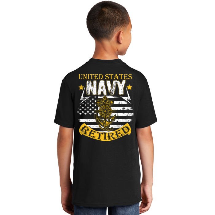 Grumpy Old Veteran Tee Pride Na Vy Sarcasm | Retired Gift Front & Back Kids T-Shirt