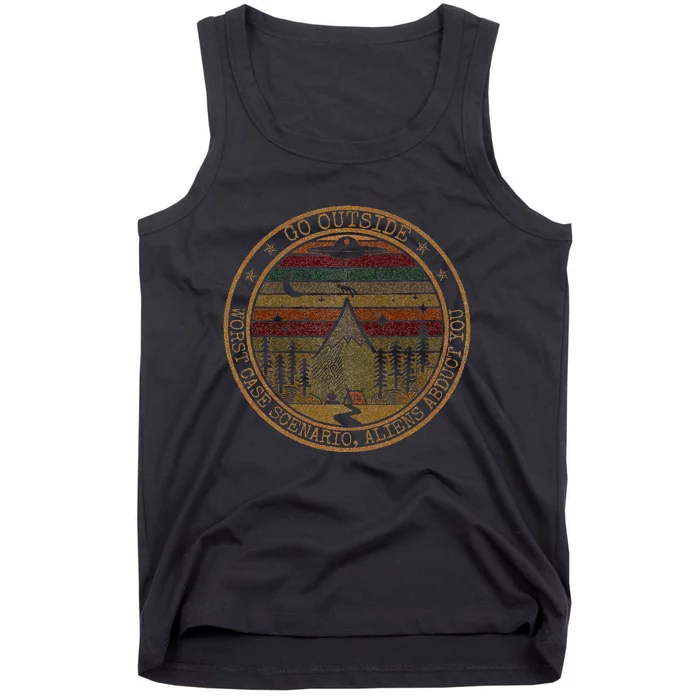 Go Outside Worst Case Scenario Bigfoot You Sasquatch Tank Top