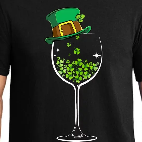 Glass Of Wine Irish Leprechaun Shamrock St Patricks Day Gift Pajama Set