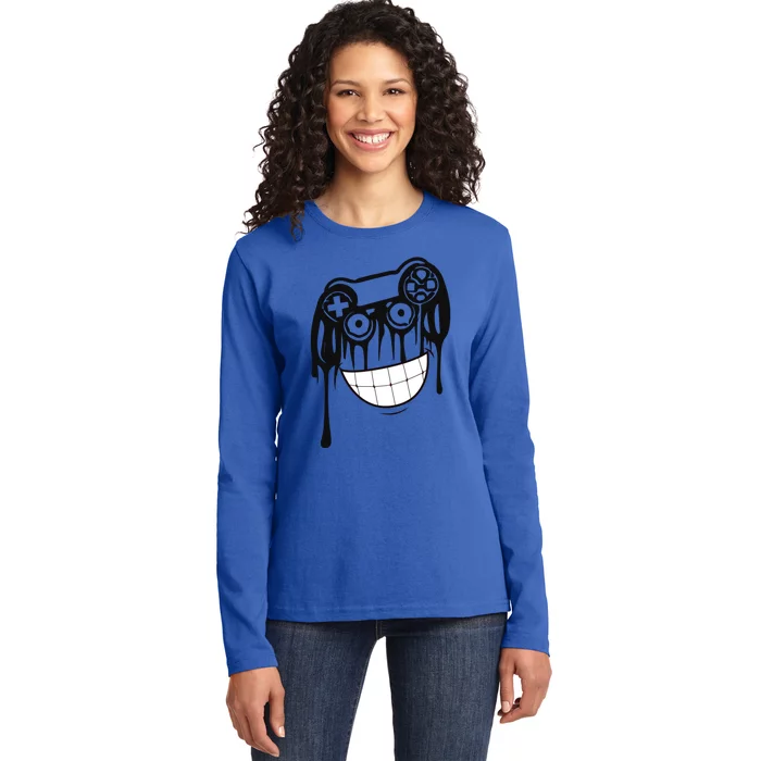 Game On With A Smile Great Gift Ladies Long Sleeve Shirt