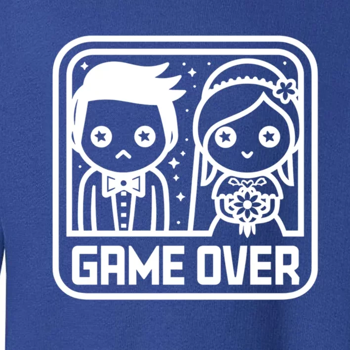 Game Over Wedding Graphic Funny Bride Groom Gamer Idea Funny Gift Toddler Sweatshirt