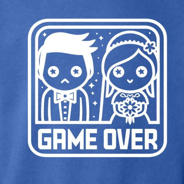 Game Over Wedding Graphic Funny Bride Groom Gamer Idea Funny Gift Toddler Hoodie