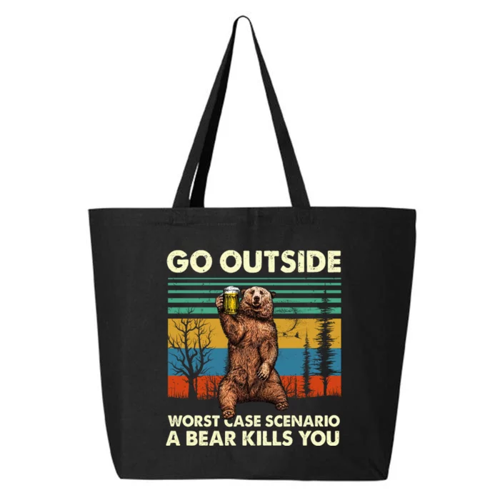 Go Outside Worst Case Scenario A Bear Kills You 25L Jumbo Tote