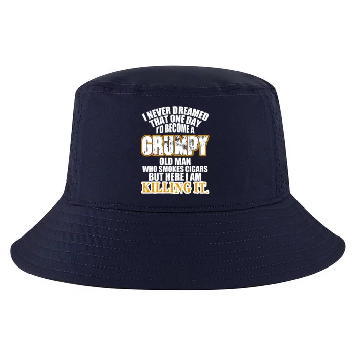 Grumpy Old Man Who Smokes Cigars Cool Comfort Performance Bucket Hat