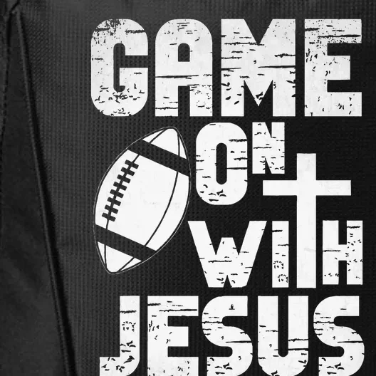 Game On With Jesus Football Field Football Christian Bible City Backpack