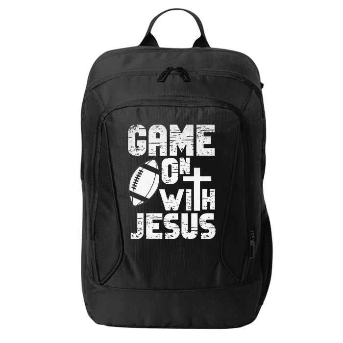 Game On With Jesus Football Field Football Christian Bible City Backpack