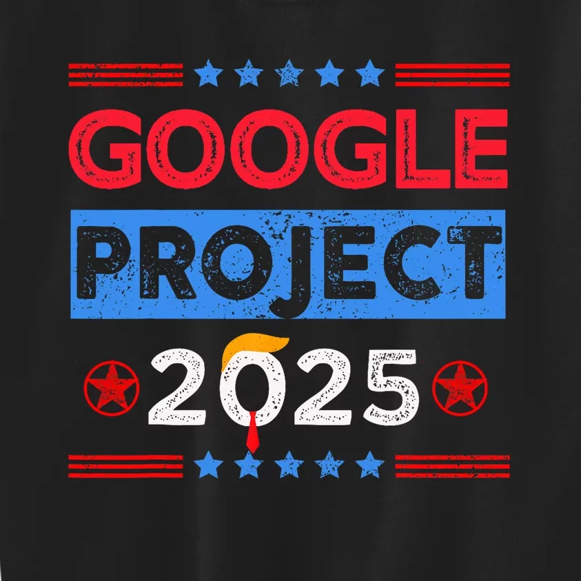 Google Project 2025 Retro Kids Sweatshirt