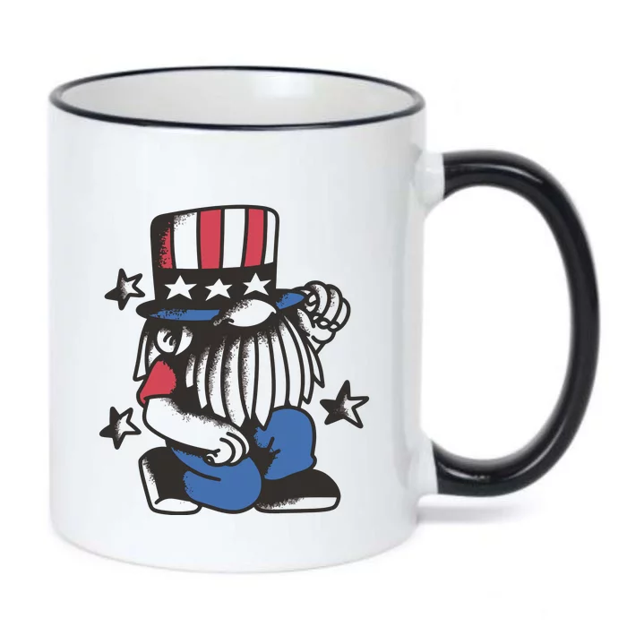 Gnome Patriot 4th Of July Black Color Changing Mug