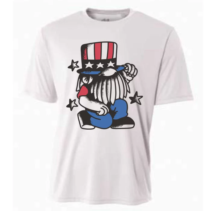 Gnome Patriot 4th Of July Cooling Performance Crew T-Shirt