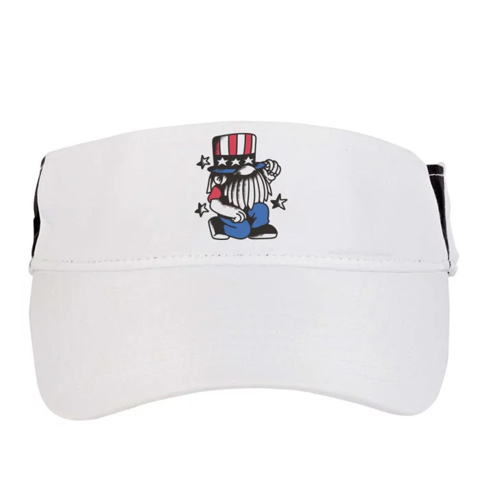 Gnome Patriot 4th Of July Adult Drive Performance Visor