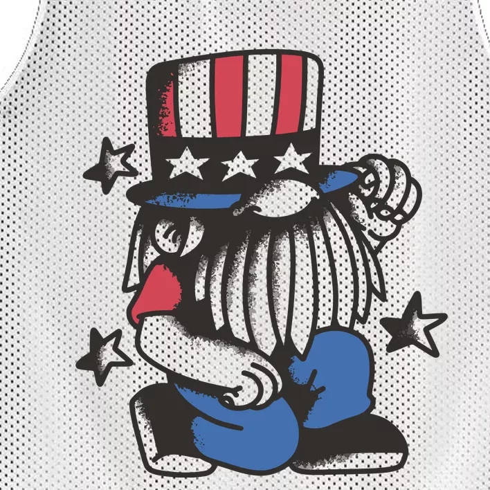 Gnome Patriot 4th Of July Mesh Reversible Basketball Jersey Tank