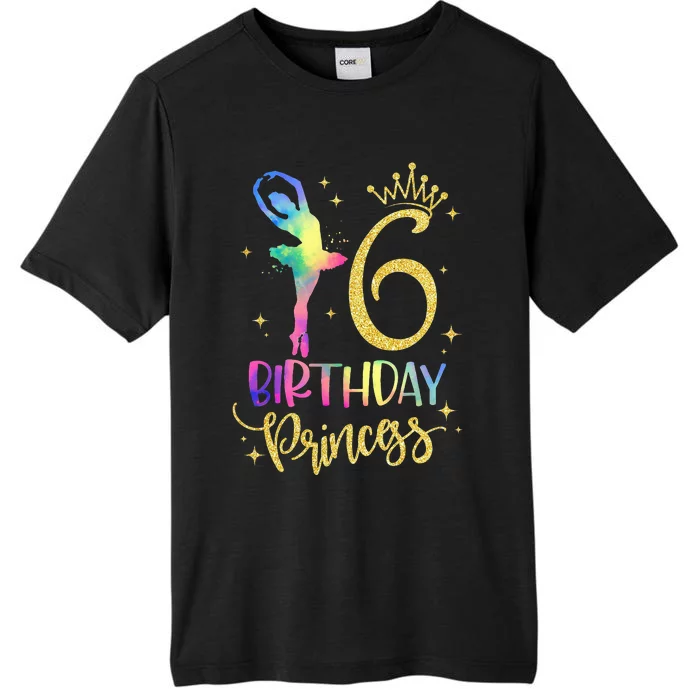 Girl Princess 6th Birthday 6 Years Old Ballerina Ballet ChromaSoft Performance T-Shirt