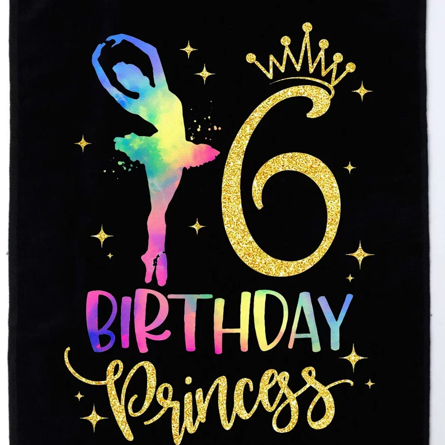 Girl Princess 6th Birthday 6 Years Old Ballerina Ballet Platinum Collection Golf Towel