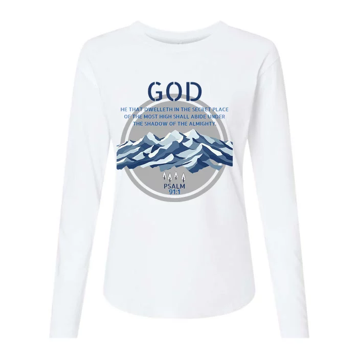 God Psalm 91 Gospel Biblical Womens Cotton Relaxed Long Sleeve T-Shirt