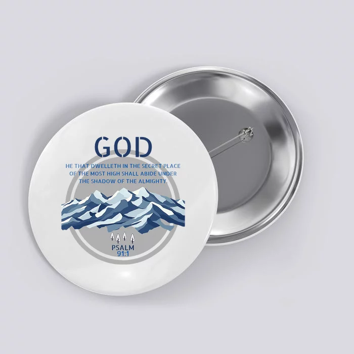 God Psalm 91 Gospel Biblical Button