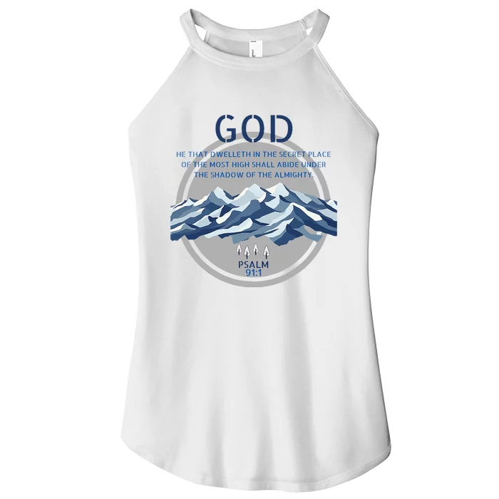 God Psalm 91 Gospel Biblical Women’s Perfect Tri Rocker Tank