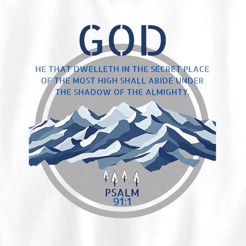 God Psalm 91 Gospel Biblical Kids Sweatshirt