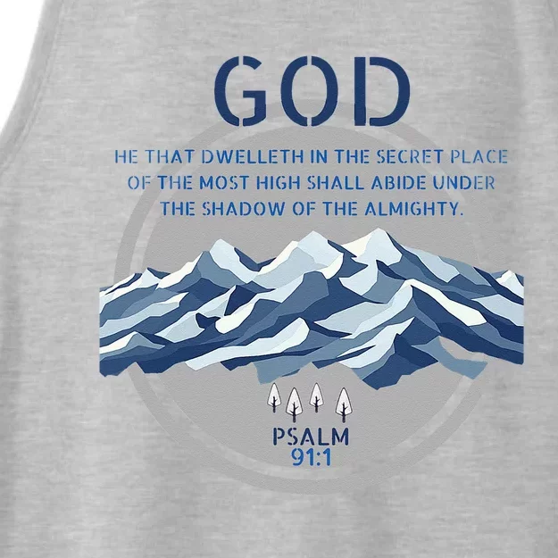 God Psalm 91 Gospel Biblical Ladies Tri-Blend Wicking Tank