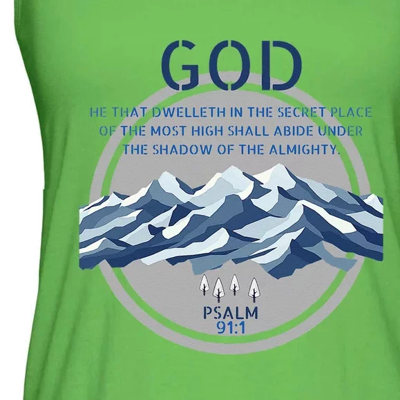 God Psalm 91 Gospel Biblical Ladies Essential Flowy Tank