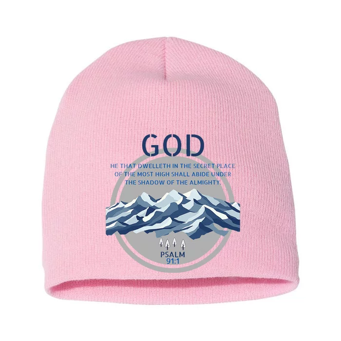 God Psalm 91 Gospel Biblical Short Acrylic Beanie