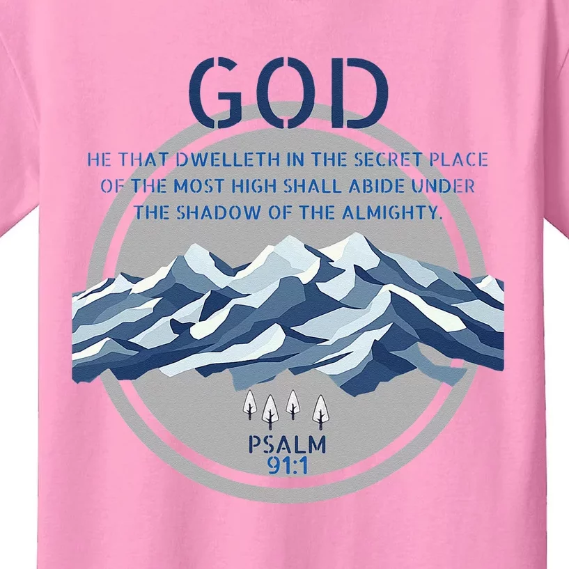 God Psalm 91 Gospel Biblical Kids T-Shirt