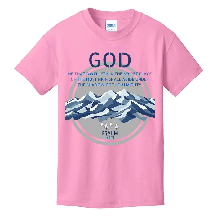 God Psalm 91 Gospel Biblical Kids T-Shirt