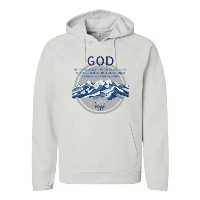 God Psalm 91 Gospel Biblical Performance Fleece Hoodie