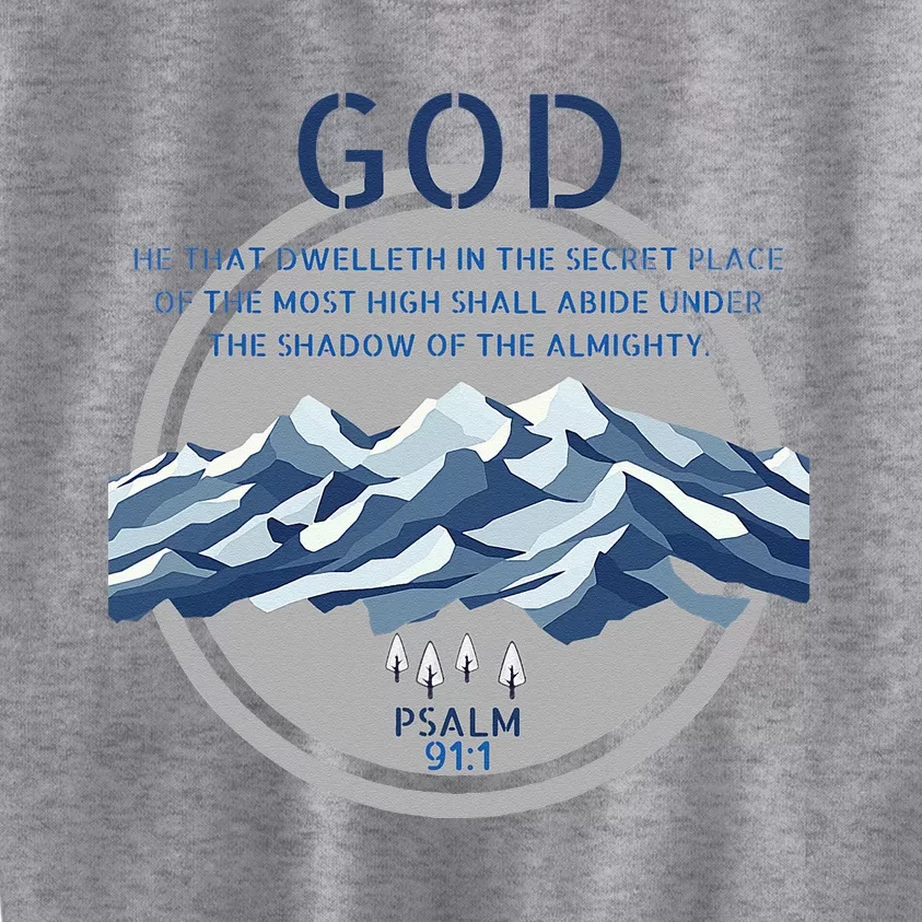 God Psalm 91 Gospel Biblical Kids Sweatshirt