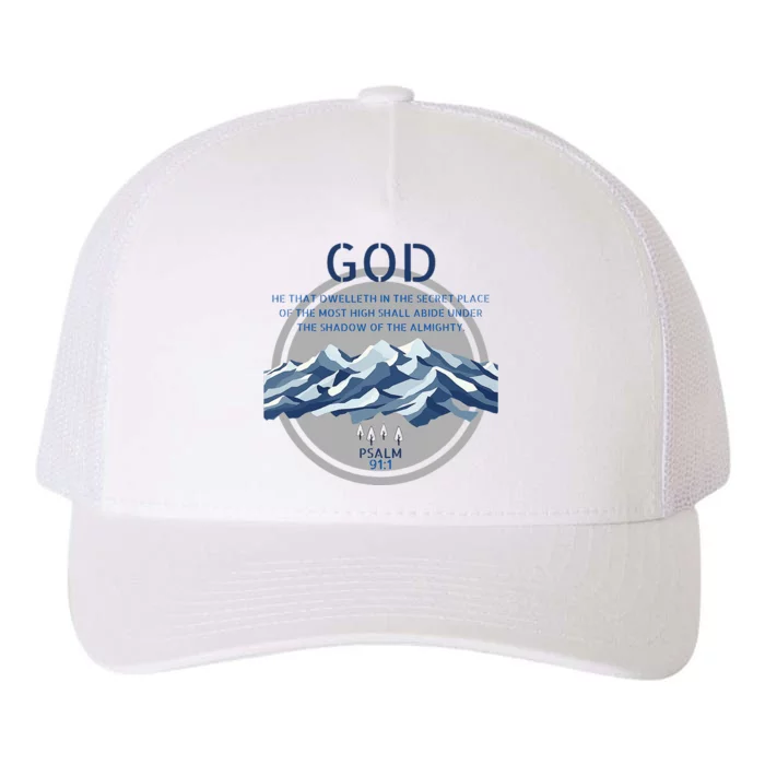 God Psalm 91 Gospel Biblical Yupoong Adult 5-Panel Trucker Hat