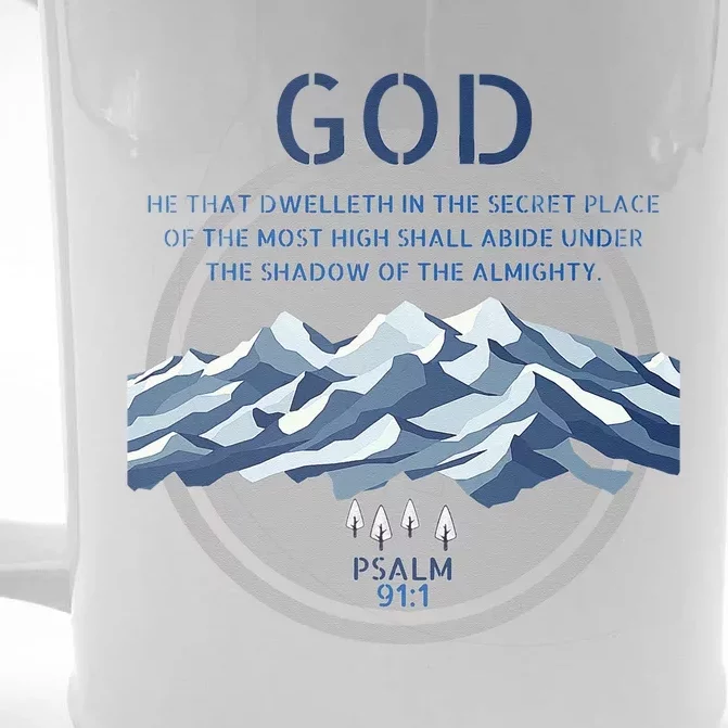 God Psalm 91 Gospel Biblical Front & Back Beer Stein