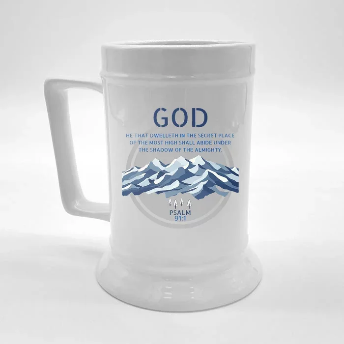 God Psalm 91 Gospel Biblical Front & Back Beer Stein