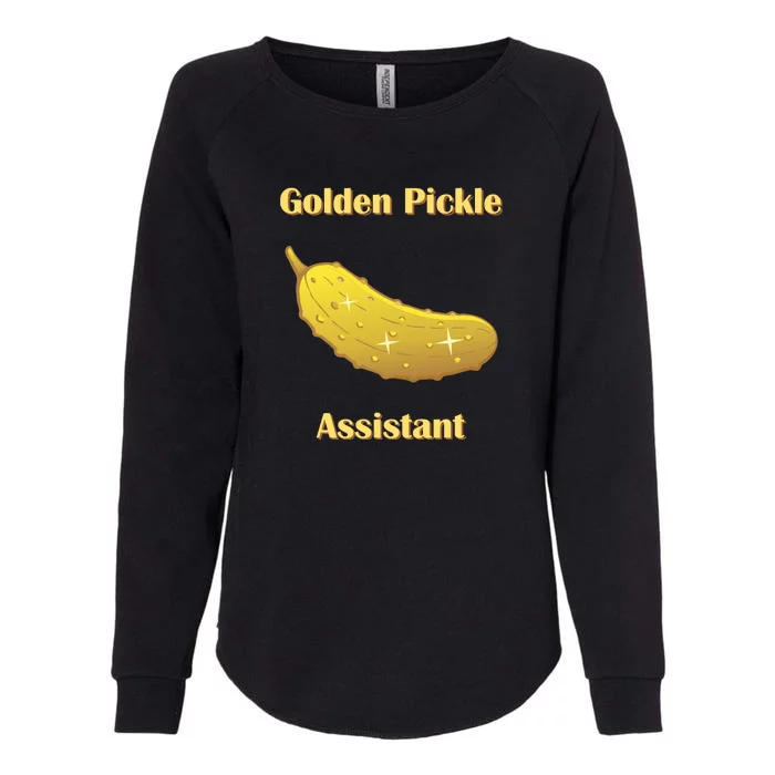 Golden Pickle Assistant | Golden Pickle | Fun Pickleball | Pickleball Award Womens California Wash Sweatshirt