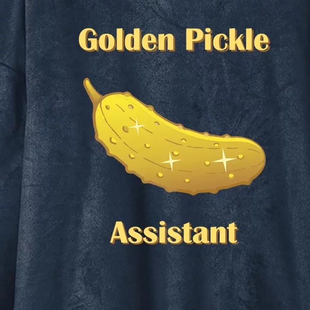 Golden Pickle Assistant | Golden Pickle | Fun Pickleball | Pickleball Award Hooded Wearable Blanket